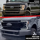 Ford 17-19 Super Duty LED Projector Headlights OLED DRL & Scanning Switchback LED Turn Signals - Multiple Styles