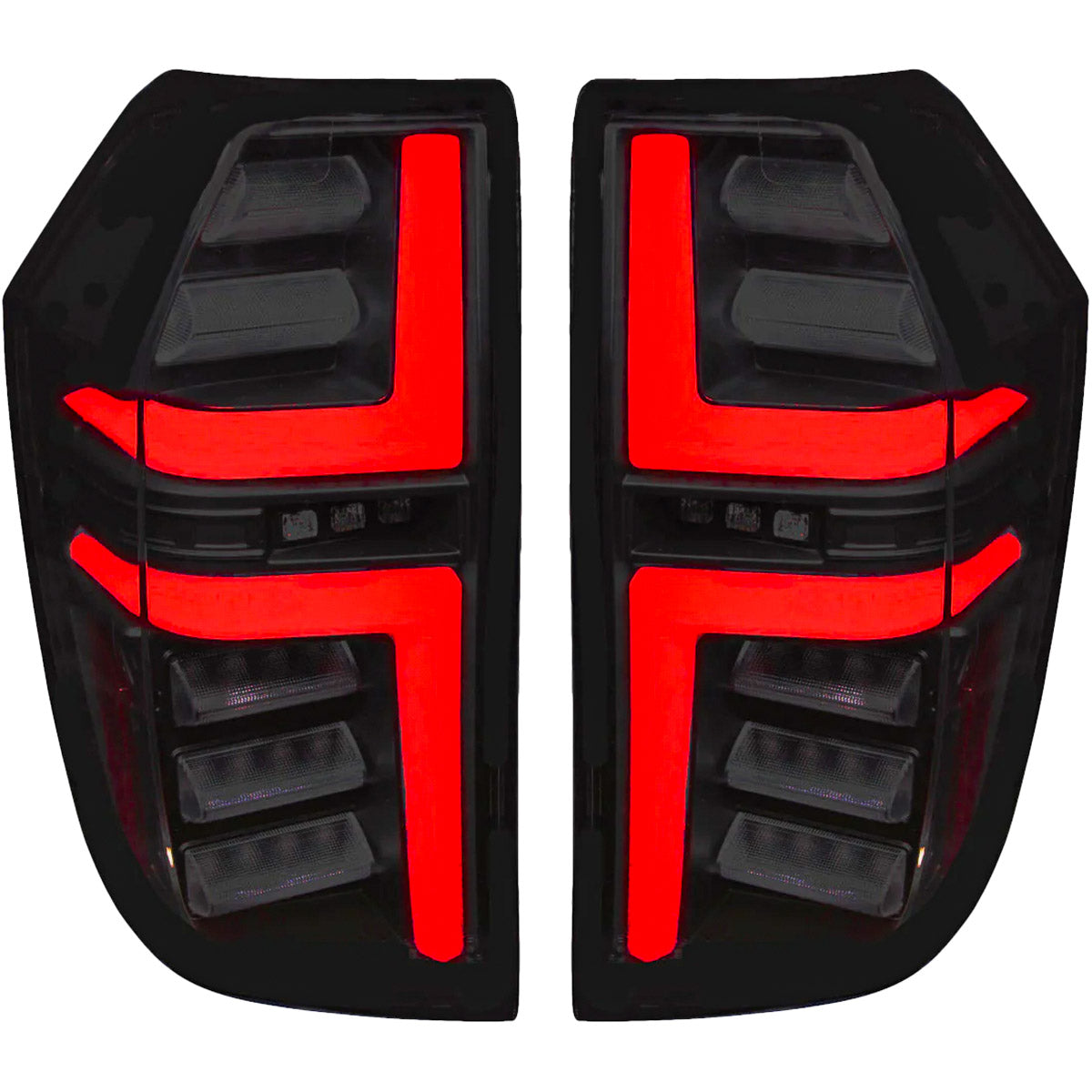 Chevy Tahoe & Suburban 21-24 OLED TAIL LIGHTS with LED Startup Sequence & AMBER OLED Turn Signals - Smoked Lens