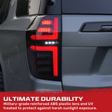 Chevy Tahoe & Suburban 21-24 OLED TAIL LIGHTS with LED Startup Sequence & AMBER OLED Turn Signals - Smoked Lens