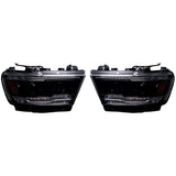 Dodge RAM 1500 19-24 5th Gen LED Projector Headlights OLED DRL Scanning Switchback LED Signals (Replaces Factory/OEM Halogen Only) - Multiple Styles