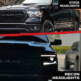 Dodge RAM 1500 19-24 5th Gen - Projector Headlights OLED DRL & Scanning Switchback LED Signals (Replaces Factory/OEM Halogen Only) - Multiple Styles