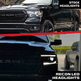 Dodge RAM 1500 19-24 5th Gen LED Projector Headlights OLED DRL Scanning Switchback LED Signals (Replaces Factory/OEM Halogen Only) - Multiple Styles
