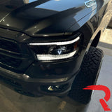 Dodge RAM 1500 19-24 5th Gen LED Projector Headlights OLED DRL Scanning Switchback LED Signals (Replaces Factory/OEM Halogen Only) - Multiple Styles