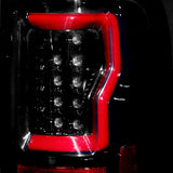 Ford F150 04-08 Straight Tail Lights OLED in Dark Red Smoked
