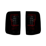 Ford F150 04-08 Straight Tail Lights OLED in Dark Red Smoked