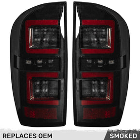 Toyota Tacoma 16-23 (3rd Gen) Ultra Bright OLED Tail Lights - Smoked Lens RECON Toyota Tacoma 16-23 (3rd Gen) Ultra Bright OLED Tail Lights - Smoked Lens Toyota Tacoma 16-23 (3rd Gen) Ultra Bright OLED Tail Lights - Smoked Lens Toyota Tacoma 16-23 (3rd Gen) Ultra Bright OLED Tail Lights - Smoked Lens Toyota Tacoma 16-23 (3rd Gen) Ultra Bright OLED Tail Lights - Smoked Lens