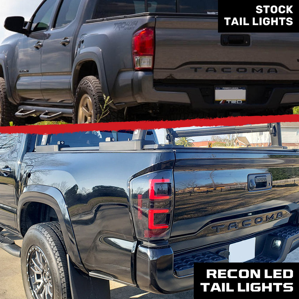 Toyota Tacoma 16-23 (3rd Gen) Ultra Bright OLED Tail Lights - Smoked Lens RECON Toyota Tacoma 16-23 (3rd Gen) Ultra Bright OLED Tail Lights - Smoked Lens Toyota Tacoma 16-23 (3rd Gen) Ultra Bright OLED Tail Lights - Smoked Lens Toyota Tacoma 16-23 (3rd Gen) Ultra Bright OLED Tail Lights - Smoked Lens Toyota Tacoma 16-23 (3rd Gen) Ultra Bright OLED Tail Lights - Smoked Lens