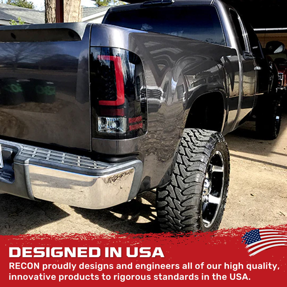 GMC Sierra 07-13 (Single Wheel Trucks) Tail Lights Ultra Bright OLED Running DRL Lights - Multiple Lens