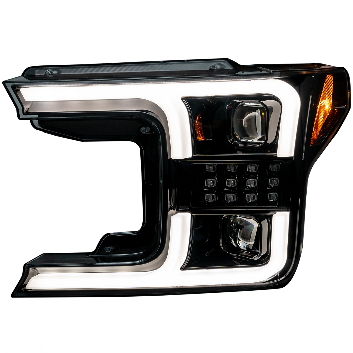 Ford F150 18-20 Projector Headlights OLED DRL Scanning LED Turn Signals (Replaces Factory Halogen Headlights) - Multiple Styles