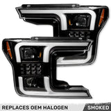 Ford F150 18-20 Projector Headlights OLED DRL Scanning LED Turn Signals (Replaces Factory Halogen Headlights) - Multiple Styles