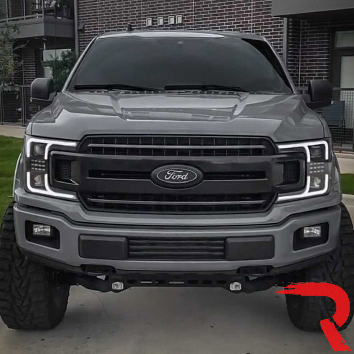Ford F150 18-20 Projector Headlights OLED DRL Scanning LED Turn Signals (Replaces Factory Halogen Headlights) - Multiple Styles
