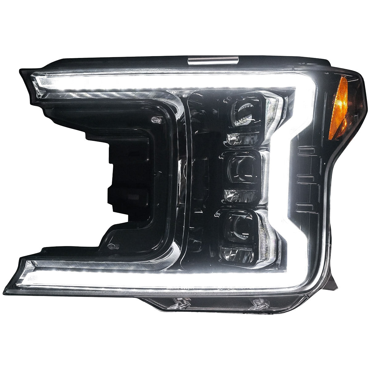 Ford F150 18-20 LED Projector Headlights OLED DRL Scanning LED Turn Signals (Replaces Factory Halogen Headlights) - Multiple Styles