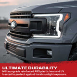 Ford F150 18-20 LED Projector Headlights OLED DRL Scanning LED Turn Signals (Replaces Factory Halogen Headlights) - Multiple Styles