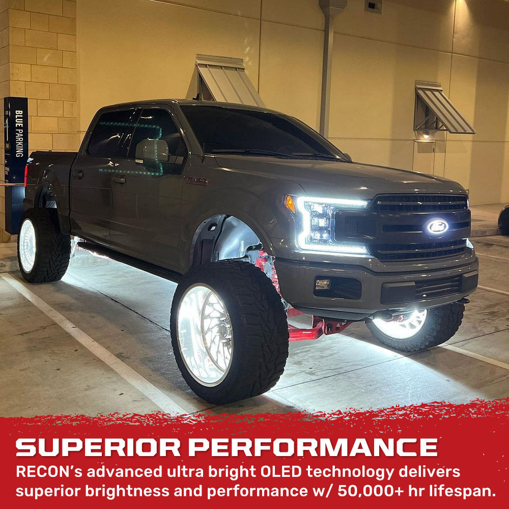 Ford F150 18-20 LED Projector Headlights OLED DRL Scanning LED Turn Signals (Replaces Factory Halogen Headlights) - Multiple Styles