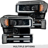 Chevy Silverado 19-21 1500 (4th Gen) Projector Headlights OLED Halos, DRL Scanning Turn Signals - Multiple Styles