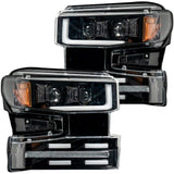 Chevy Silverado 19-21 1500 (4th Gen) Projector Headlights OLED Halos, DRL Scanning Turn Signals - Multiple Styles