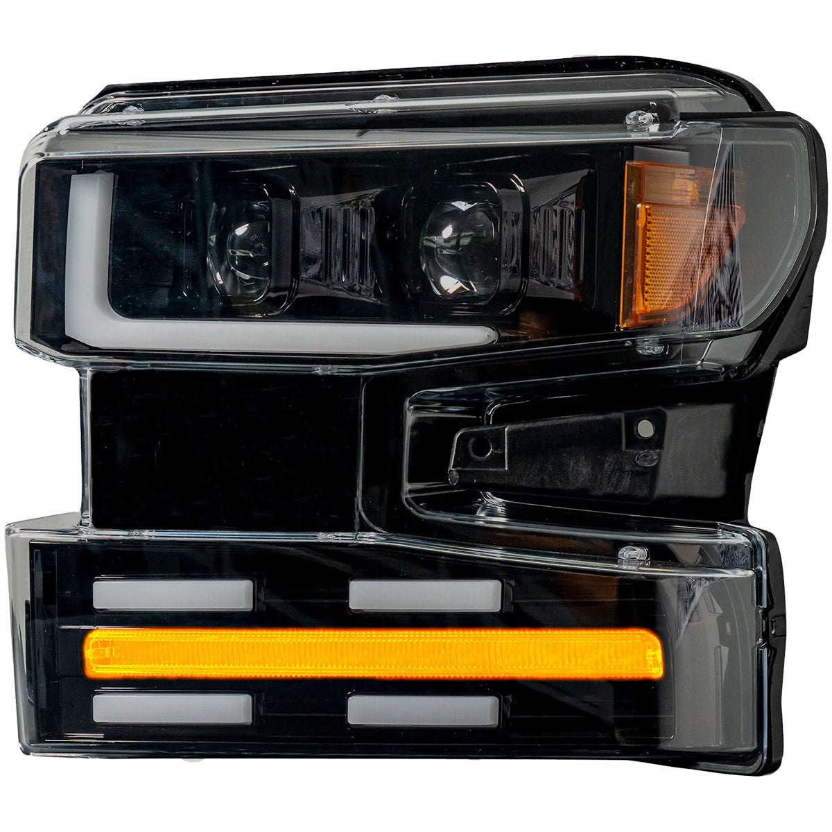 Chevy Silverado 19-21 1500 (4th Gen) Projector Headlights OLED Halos, DRL Scanning Turn Signals - Multiple Styles