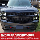 Chevy Silverado 19-21 1500 (4th Gen) Projector Headlights OLED Halos, DRL Scanning Turn Signals - Multiple Styles