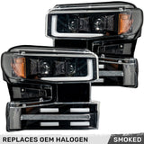 Chevy Silverado 19-21 1500 (4th Gen) Projector Headlights OLED Halos, DRL Scanning Turn Signals - Multiple Styles