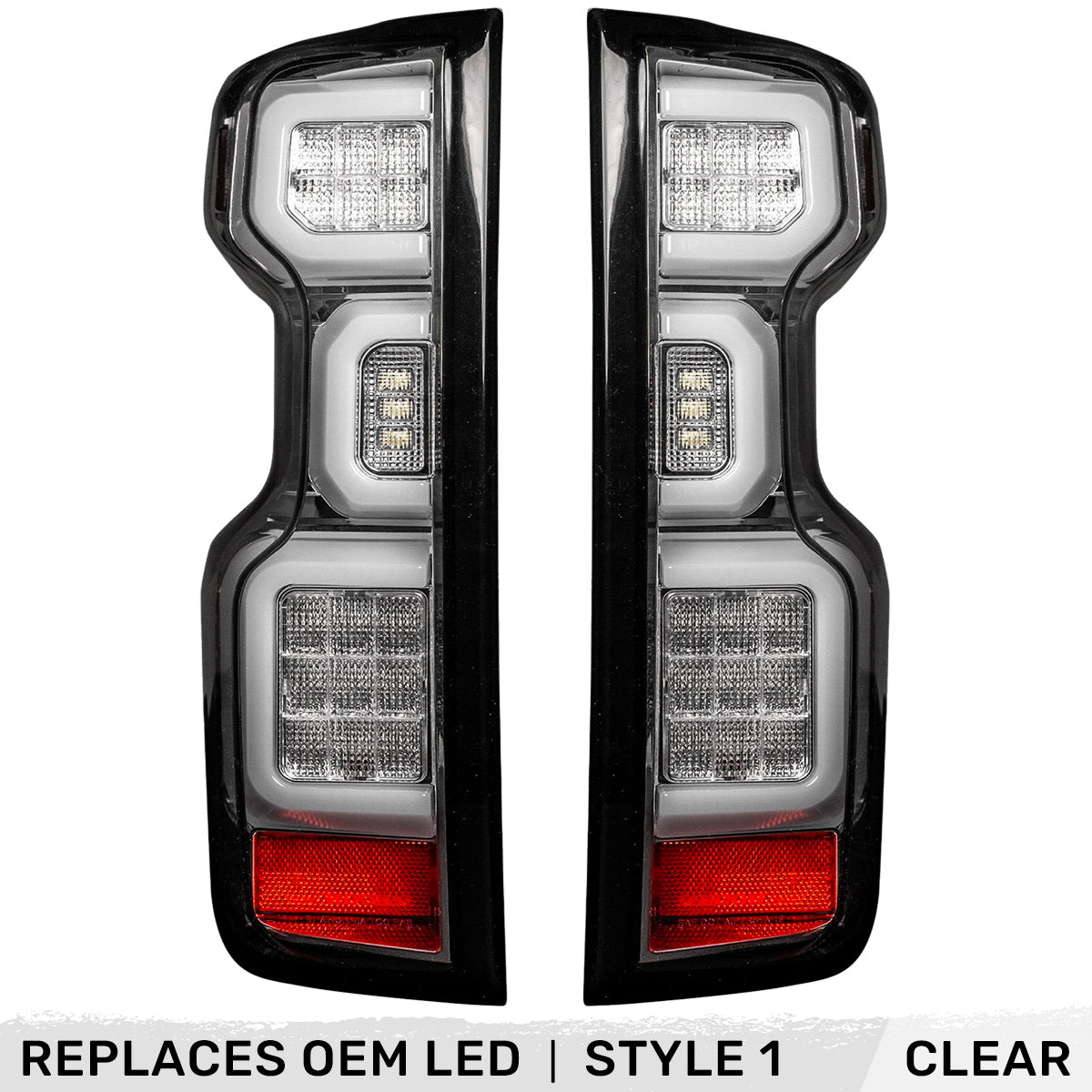 Chevy Silverado 2500/3500 24-26 Ultra Bright OLED Tail Lights (Replaces Factory/OEM LED Tail Lights Only) - Multiple Lens