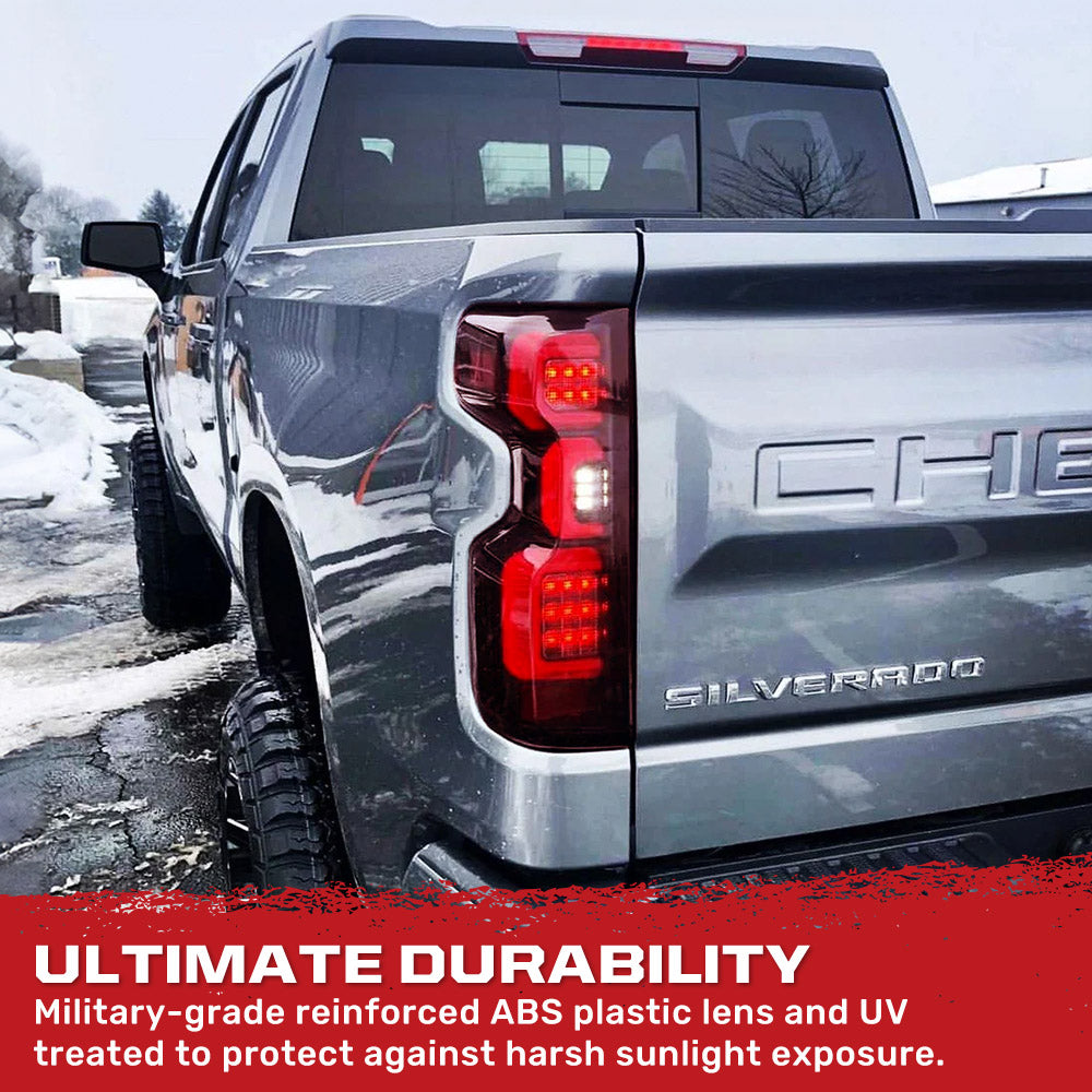 Chevy Silverado 2500/3500 20-23 Ultra Bright OLED Tail Lights (Replaces Factory/OEM LED Tail Lights Only) - Multiple Lens