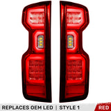 Chevy Silverado 2500/3500 24-26 Ultra Bright OLED Tail Lights (Replaces Factory/OEM LED Tail Lights Only) - Multiple Lens