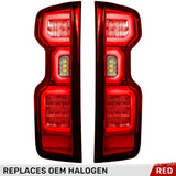 Chevy Silverado 2500/3500 20-23 Ultra Bright OLED Tail Lights (Replaces Factory/OEM Halogen Tail Lights Only) - Multiple Lens