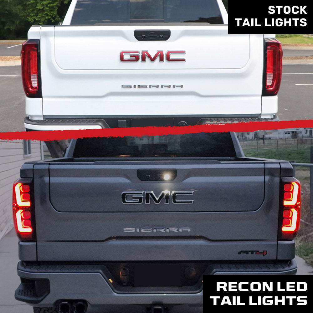 GMC Sierra 1500 19-26 Ultra Bright OLED Tail Lights (Replaces Factory/OEM Halogen Tail Lights Only) - Multiple Lens