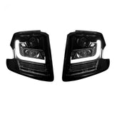Chevy Tahoe 15-20 Projector Headlights OLED Halos, DRL Smoked/Black