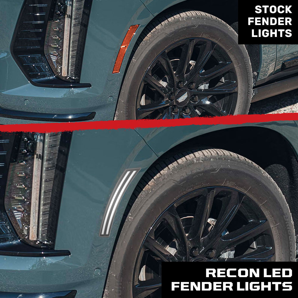 Cadillac 25-26 Escalade & GMC Yukon & Chevy Tahoe/Suburban OLED Front Fender Lens Ultra Bright LED Lights - Multiple Options