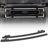 Ford 17-22 Super Duty (F250, F350) 37" Aluminum Grille Mount 2-Piece Kit Ultra Bright White LED DRL Lights - Smoked Lens