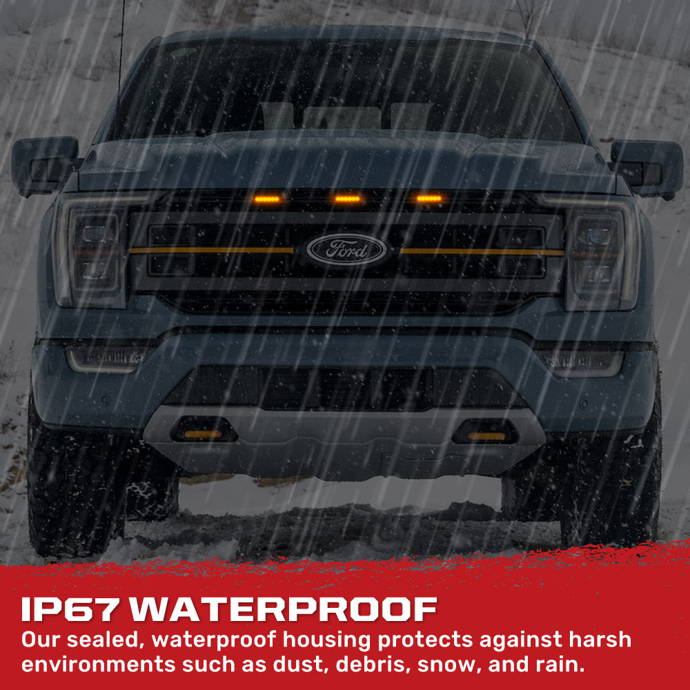 Universal 3-Pc Front Grille High Power Switchable Amber or White LED Running Lights - Smoked Lens RECON Universal 3-Pc Front Grille High Power Switchable Amber or White LED Running Lights - Smoked Lens Universal 3-Pc Front Grille High Power Switchable Amber or White LED Running Lights - Smoked Lens Universal 3-Pc Front Grille High Power Switchable Amber or White LED Running Lights - Smoked Lens Universal 3-Pc Front Grille High Power Switchable Amber or White LED Running Lights - Smoked Lens