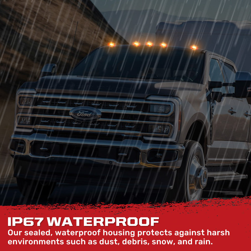 Ford Super Duty 23-26 5-PC Cab Roof Lights 2-Way Front & Rear Facing Ultra High-Power LED (Replaces Factory/OEM Cab Lights Only) - Multiple Options