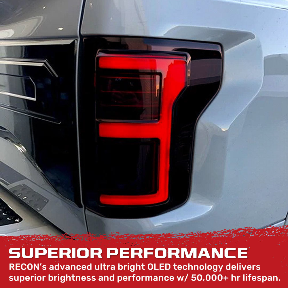 Ford F150 18-20 Ultra Bright OLED Tail Lights (Replaces Factory/OEM LED with BLIS) - Multiple Lens RECON Ford F150 18-20 Ultra Bright OLED Tail Lights (Replaces Factory/OEM LED with BLIS) - Multiple Lens Ford F150 18-20 Ultra Bright OLED Tail Lights (Replaces Factory/OEM LED with BLIS) - Multiple Lens Ford F150 18-20 Ultra Bright OLED Tail Lights (Replaces Factory/OEM LED with BLIS) - Multiple Lens Ford F150 18-20 Ultra Bright OLED Tail Lights (Replaces Factory/OEM LED with BLIS) - Multiple Lens