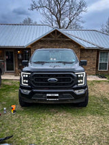 Ford F150 21-23 Full LED Projector Headlights w/ Ultra High Power Smooth OLED DRL & Scanning Switchback Amber Turn Signals (Replaces OEM Halogen Only) - Multiple Options