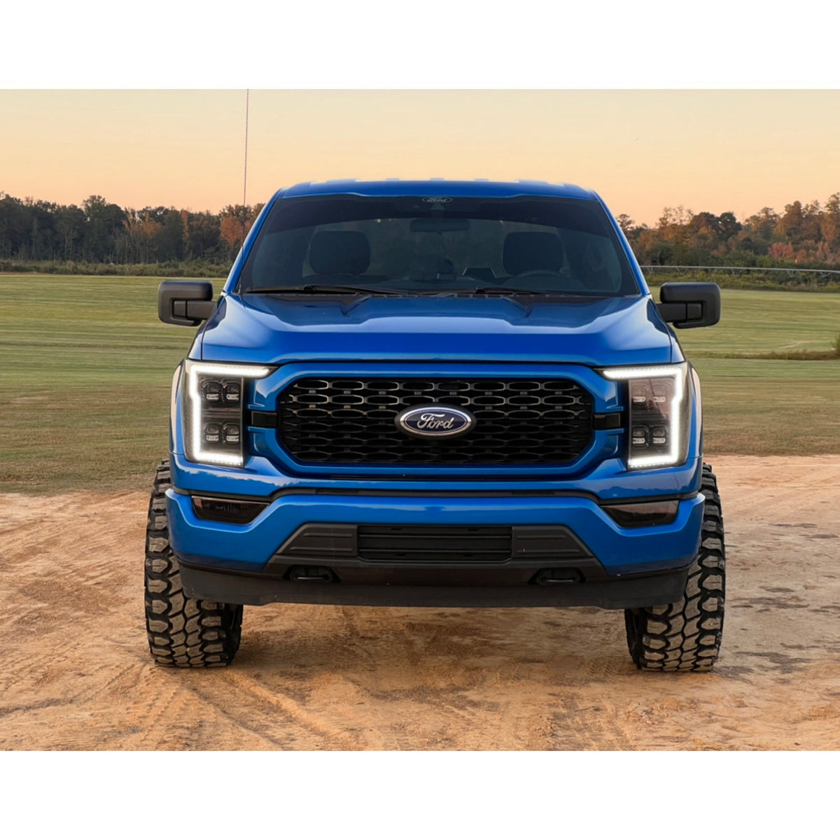 Ford F150 21-23 Full LED Projector Headlights w/ Ultra High Power Smooth OLED DRL & Scanning Switchback Amber Turn Signals (Replaces OEM Halogen Only) - Multiple Options