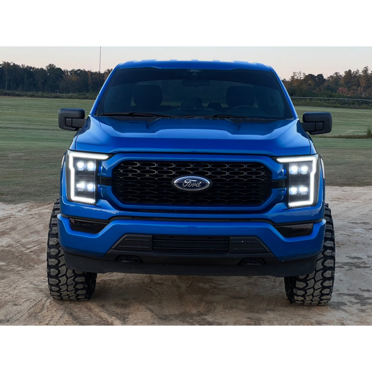 Ford F150 21-23 Full LED Projector Headlights w/ Ultra High Power Smooth OLED DRL & Scanning Switchback Amber Turn Signals (Replaces OEM Halogen Only) - Multiple Options