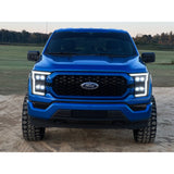 Ford F150 21-23 Full LED Projector Headlights w/ Ultra High Power Smooth OLED DRL & Scanning Switchback Amber Turn Signals (Replaces OEM Halogen Only) - Multiple Options