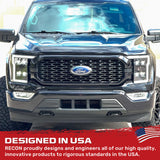 Ford F150 21-23 Full LED Projector Headlights w/ Ultra High Power Smooth OLED DRL & Scanning Switchback Amber Turn Signals (Replaces OEM Halogen Only) - Multiple Options