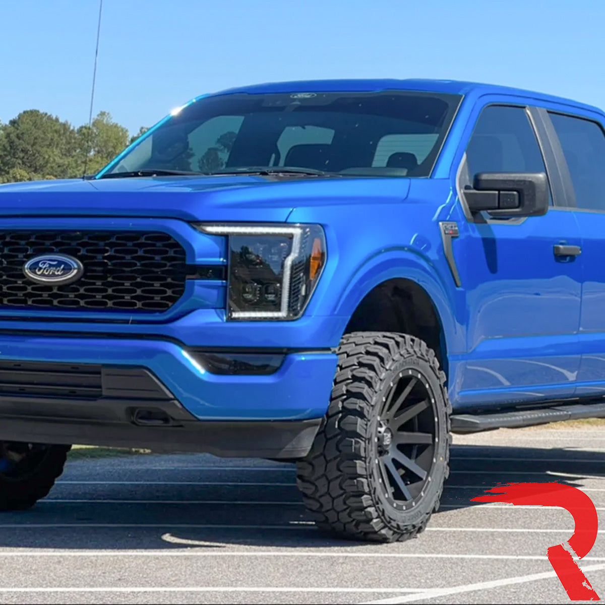 Ford F150 21-23 Full LED Projector Headlights w/ Ultra High Power Smooth OLED DRL & Scanning Switchback Amber Turn Signals (Replaces OEM Halogen Only) - Multiple Options