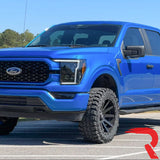 Ford F150 21-23 Full LED Projector Headlights w/ Ultra High Power Smooth OLED DRL & Scanning Switchback Amber Turn Signals (Replaces OEM Halogen Only) - Multiple Options