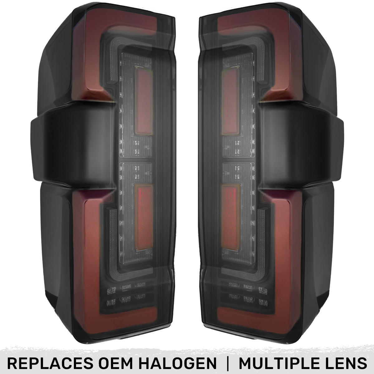 Ford Super Duty 23-26 Ultra Bright OLED Tail Lights Startup Light Sequence (Replaces Factory/OEM Halogen w/ BLIS Only) - Multiple Lens