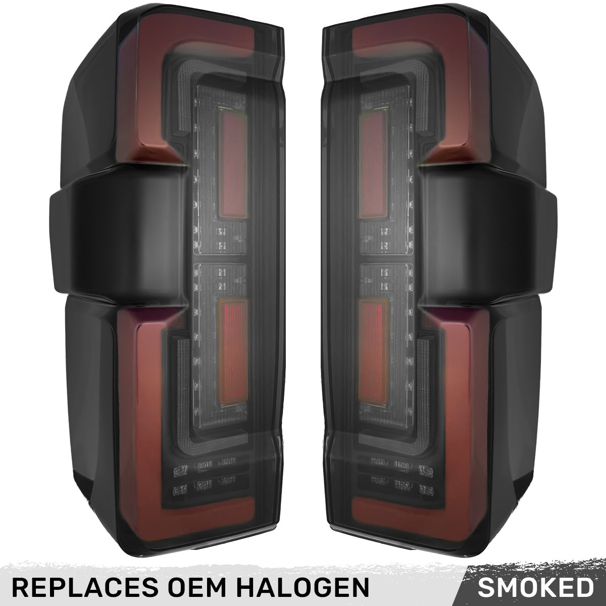 Ford Super Duty 23-26 Ultra Bright OLED Tail Lights Startup Light Sequence (Replaces Factory/OEM Halogen w/ BLIS Only) - Multiple Lens