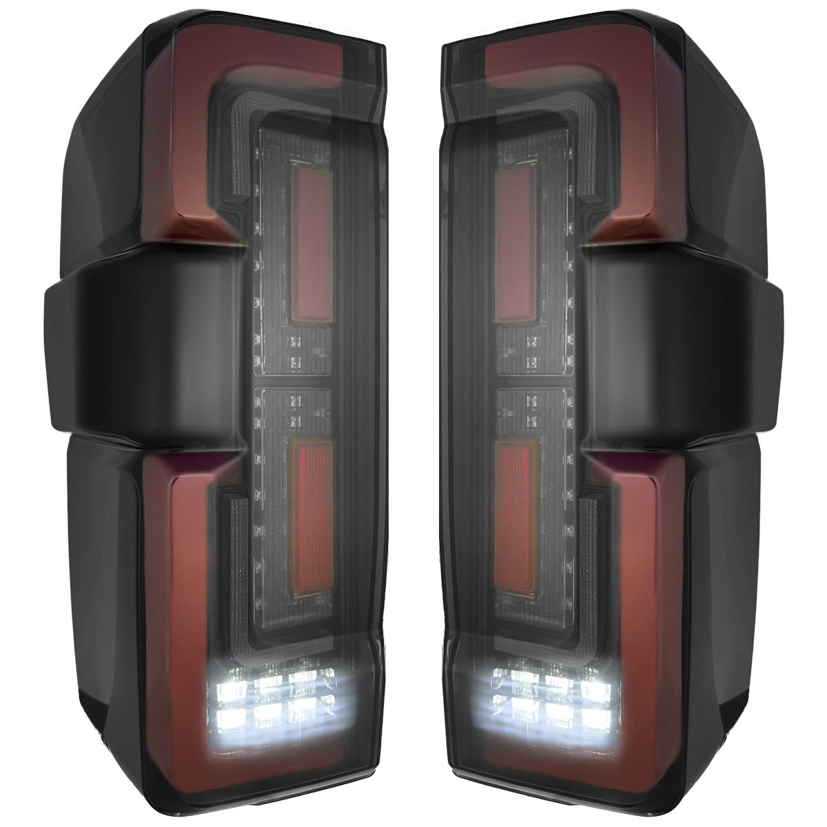 Ford Super Duty 23-26 Ultra Bright OLED Tail Lights Startup Light Sequence (Replaces Factory/OEM Halogen w/ BLIS Only) - Multiple Lens