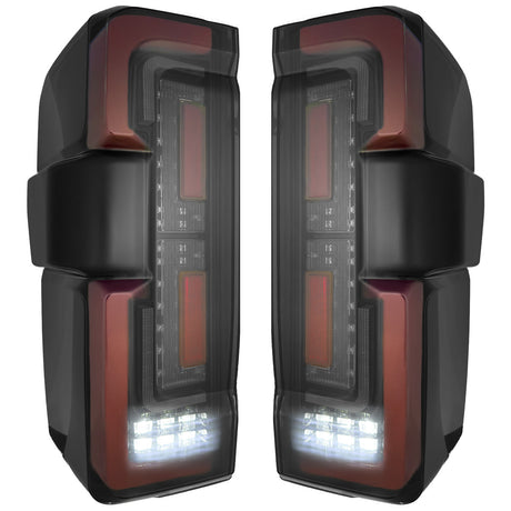 Ford Super Duty 23-26 Ultra Bright OLED Tail Lights Startup Light Sequence (Replaces Factory/OEM Halogen w/ BLIS Only) - Multiple Lens