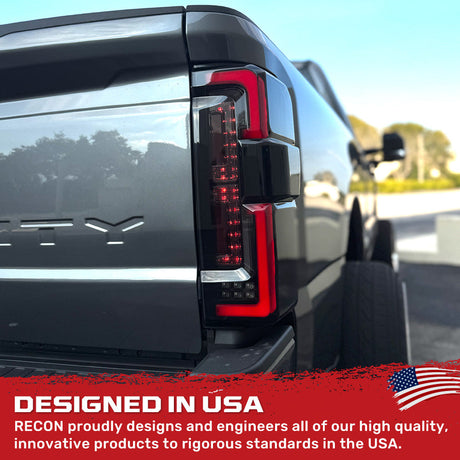 Ford Super Duty 23-26 Ultra Bright OLED Tail Lights Startup Light Sequence (Replaces Factory/OEM Halogen w/ BLIS Only) - Multiple Lens