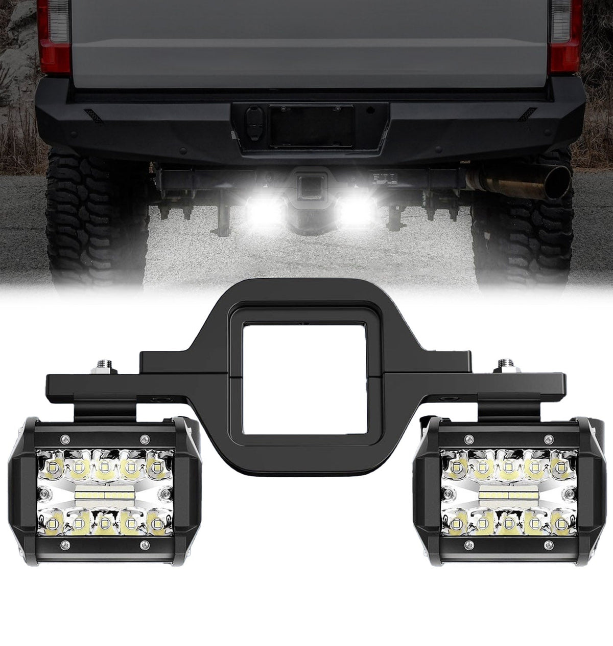 2" Universal Tow Hitch Mount Bracket w/ 2-Piece 60W LED Light Pods for Backup/Reverse Lights RECON 2" Universal Tow Hitch Mount Bracket w/ 2-Piece 60W LED Light Pods for Backup/Reverse Lights 2" Universal Tow Hitch Mount Bracket w/ 2-Piece 60W LED Light Pods for Backup/Reverse Lights 2" Universal Tow Hitch Mount Bracket w/ 2-Piece 60W LED Light Pods for Backup/Reverse Lights 2" Universal Tow Hitch Mount Bracket w/ 2-Piece 60W LED Light Pods for Backup/Reverse Lights