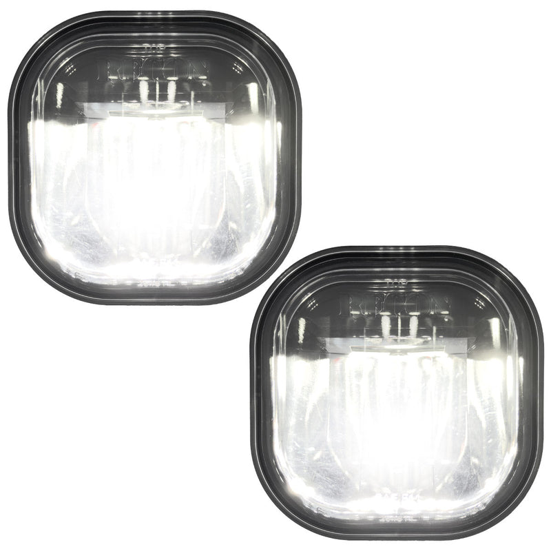 Ford Super Duty 11-16 Ultra Bright White LED Fog Lights 2-Pc Kit (Replaces Factory Fog Lights) - Multiple Lens
