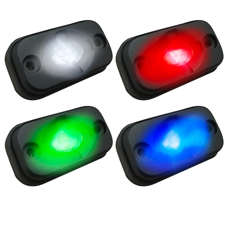Universal 4-PC Ultra Bright RGB Multicolor CREE LED Underbody Rock Lights Bluetooth Control