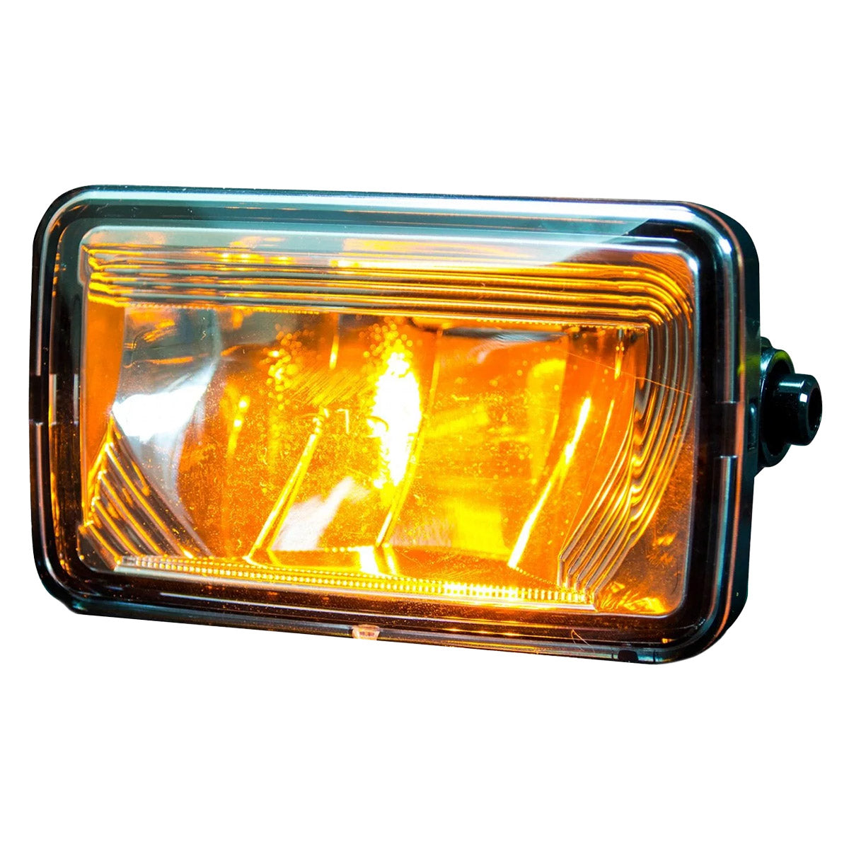 Ford Super Duty 17-21 Ultra Bright 2-Function White LED Fog Lights w/ Amber Turn Signals (Replaces Factory Fog Lights) - Smoked Black